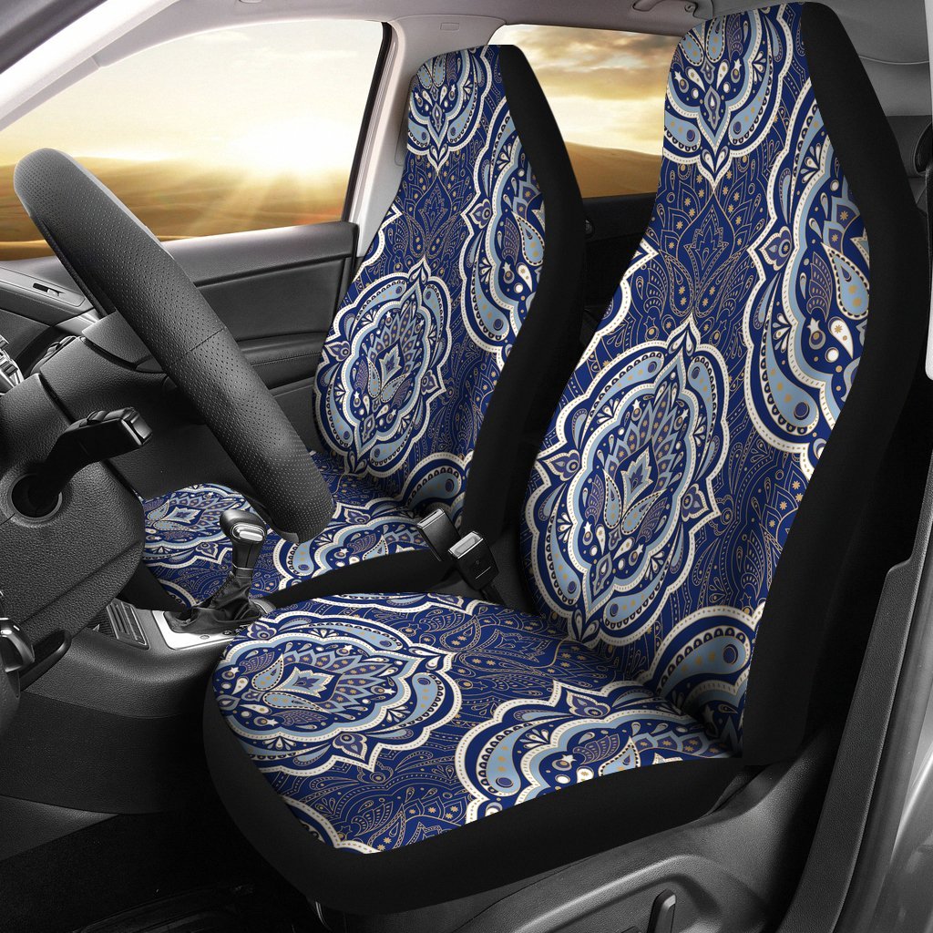 Damask Print Pattern Universal Fit Car Seat Covers-grizzshop