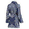 Damask Print Pattern Women Long Robe-grizzshop