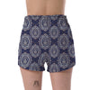 Damask Print Pattern Women's Shorts-grizzshop