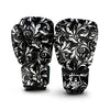 Load image into Gallery viewer, Damask White And Black Print Pattern Boxing Gloves-grizzshop
