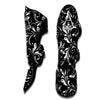 Damask White And Black Print Pattern Muay Thai Shin Guards-grizzshop