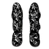 Damask White And Black Print Pattern Muay Thai Shin Guards-grizzshop