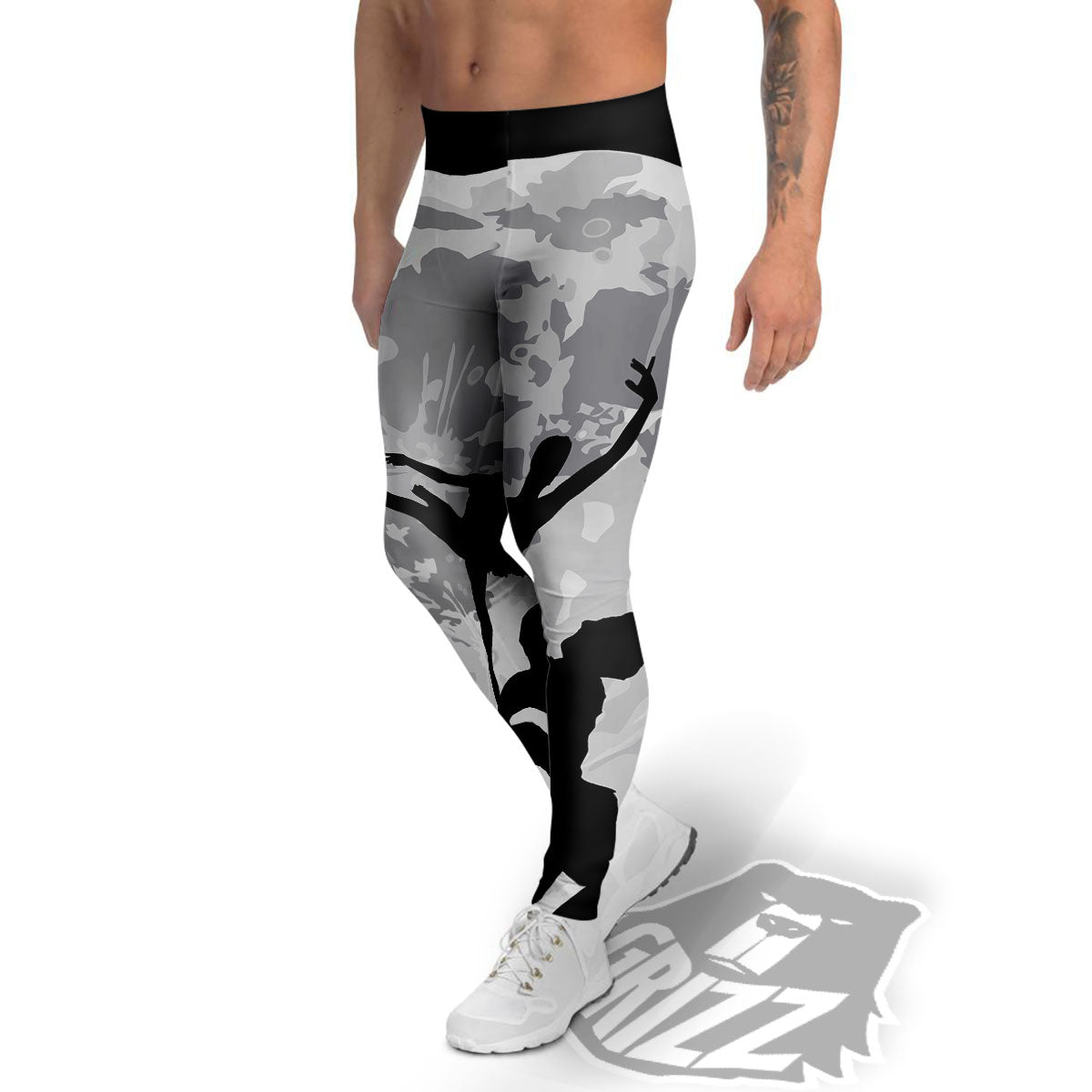 Dance Ballet On The Moon Night Print Men's Leggings-grizzshop