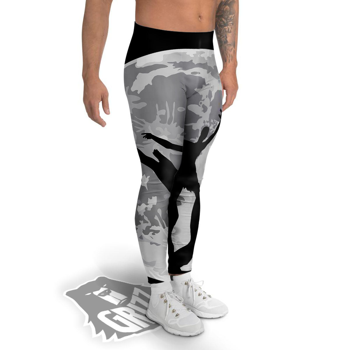 Dance Ballet On The Moon Night Print Men's Leggings-grizzshop