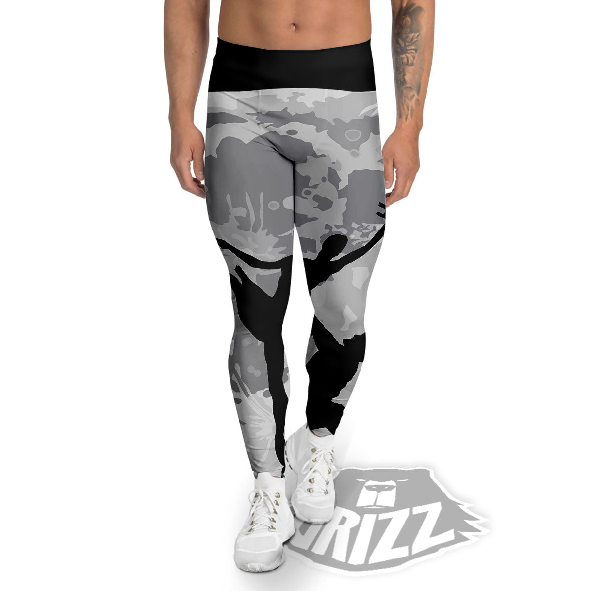 Dance Ballet On The Moon Night Print Men's Leggings-grizzshop