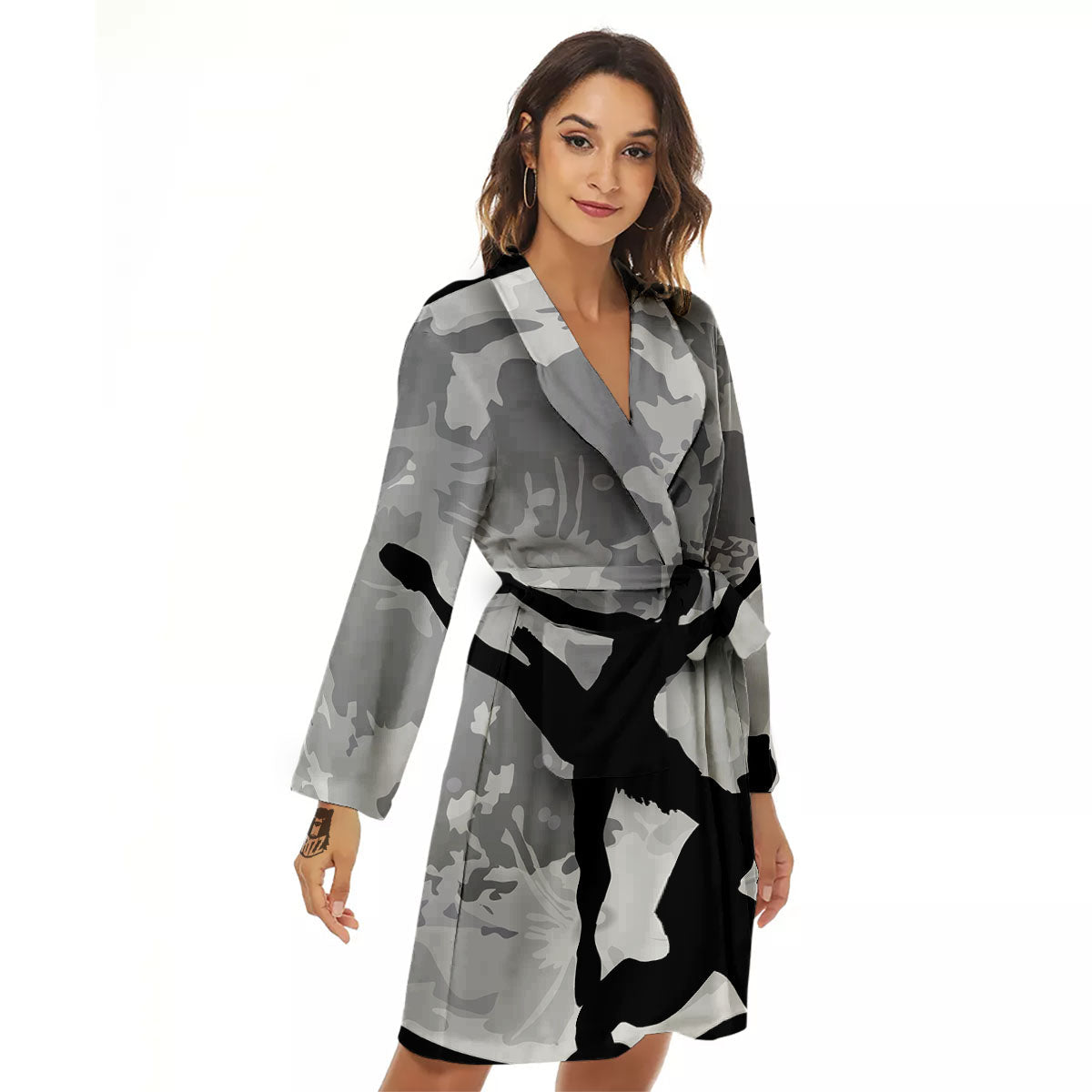 Dance Ballet On The Moon Night Print Women's Robe-grizzshop
