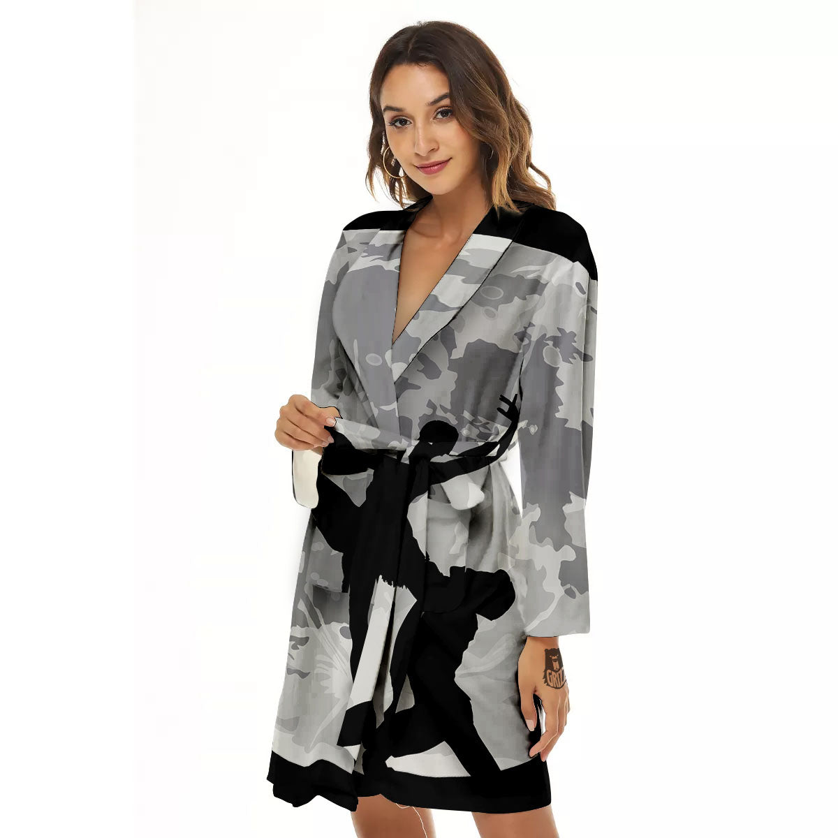 Dance Ballet On The Moon Night Print Women's Robe-grizzshop