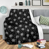 Dandelion Black Pattern Print Blanket-grizzshop