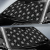 Dandelion Black Pattern Print Car Sun Shade-grizzshop