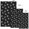 Dandelion Black Pattern Print Floor Mat-grizzshop