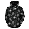 Dandelion Black Pattern Print Men Women Pullover Hoodie-grizzshop