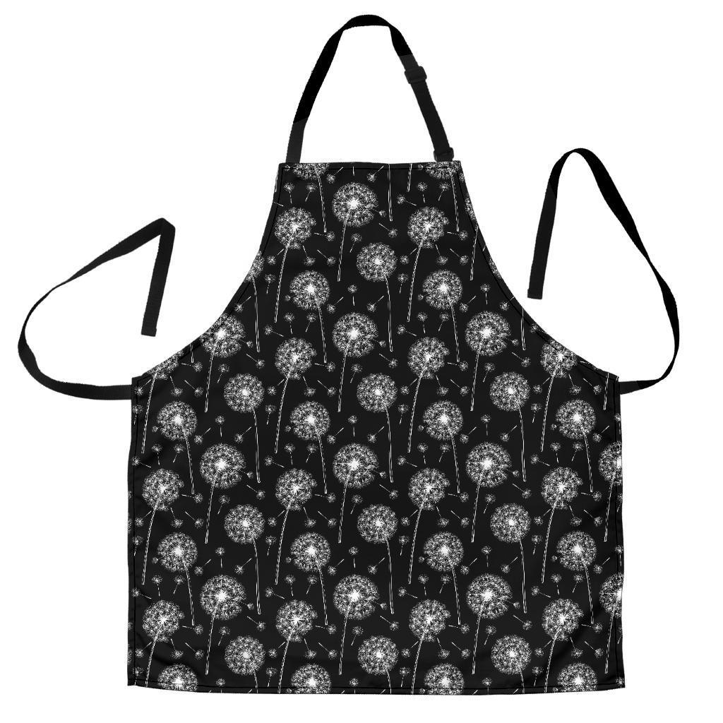 Dandelion Black Pattern Print Men's Apron-grizzshop