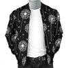 Dandelion Black Pattern Print Men's Bomber Jacket-grizzshop