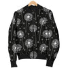 Dandelion Black Pattern Print Men's Bomber Jacket-grizzshop