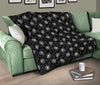 Dandelion Black Pattern Print Quilt-grizzshop