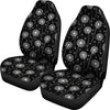 Dandelion Black Pattern Print Universal Fit Car Seat Covers-grizzshop