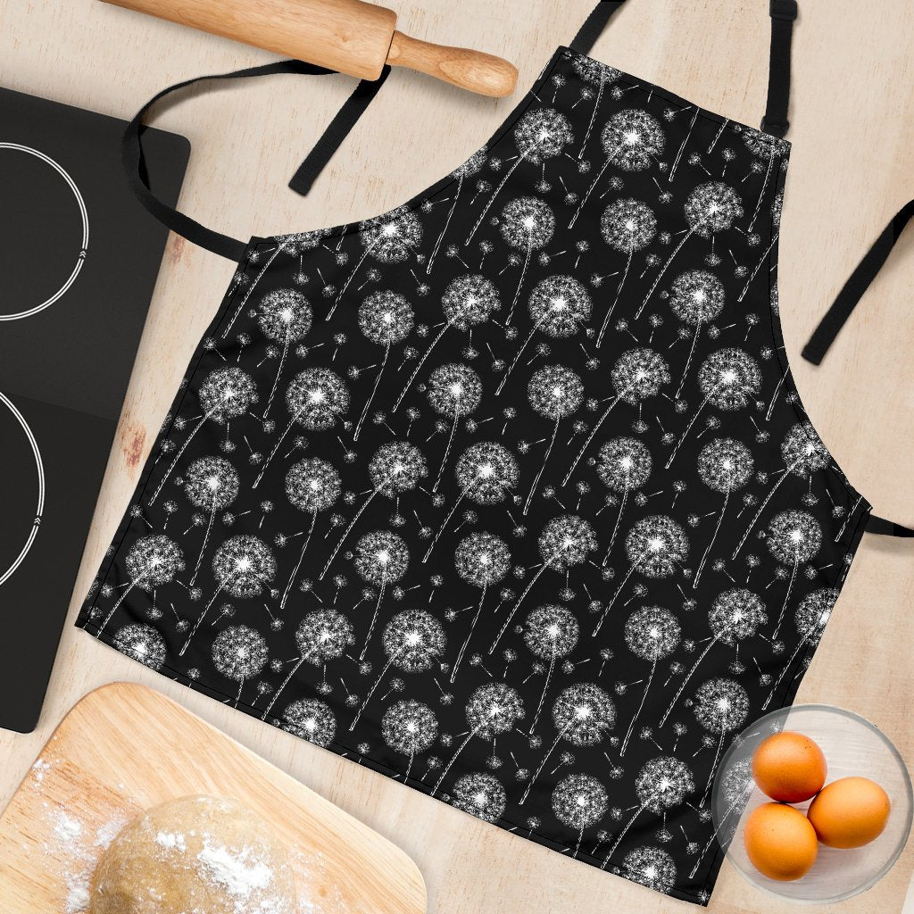 Dandelion Black Pattern Print Women's Apron-grizzshop