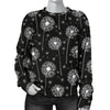 Dandelion Black Pattern Print Women's Sweatshirt-grizzshop