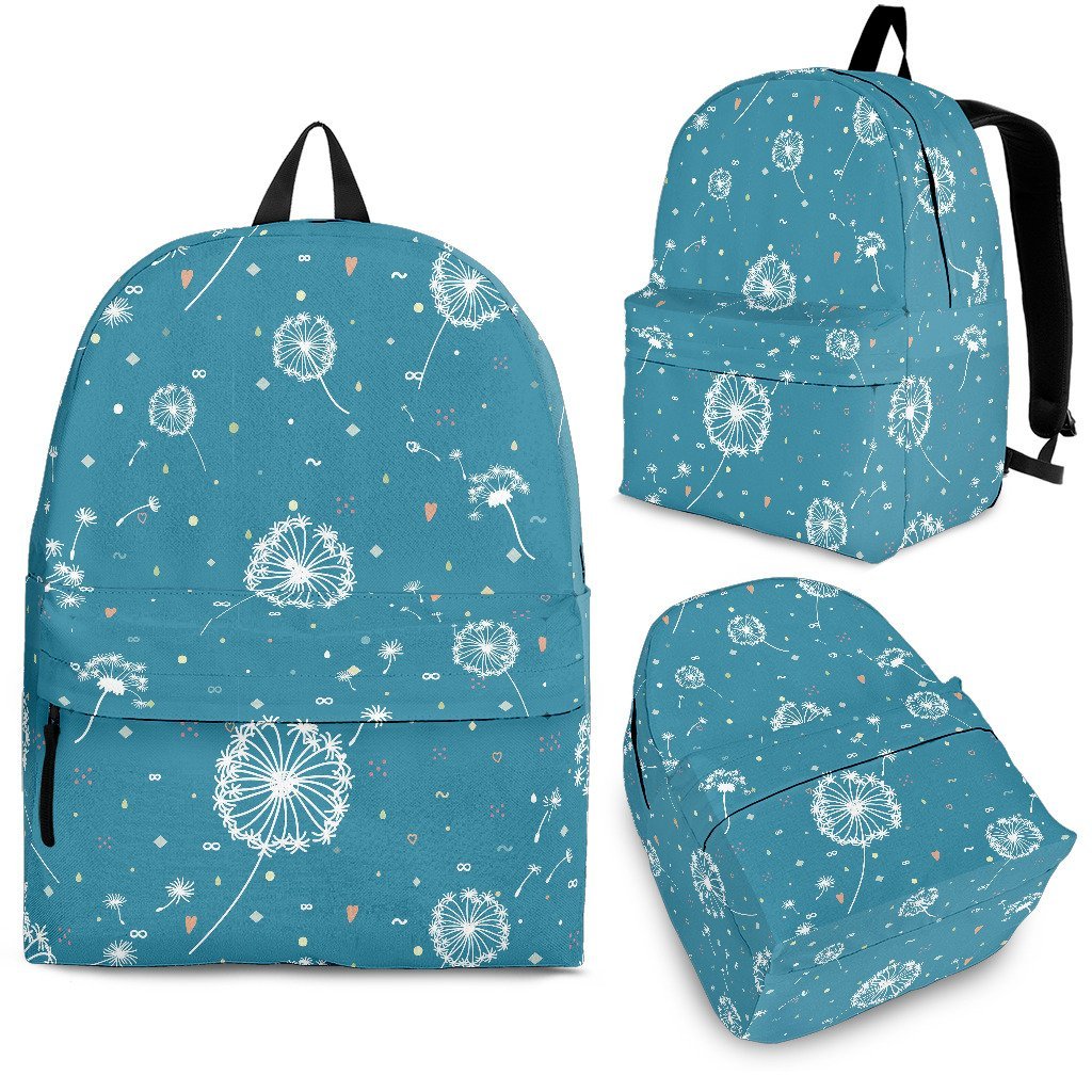 Dandelion Blue Pattern Print Backpack-grizzshop