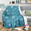 Dandelion Blue Pattern Print Blanket-grizzshop