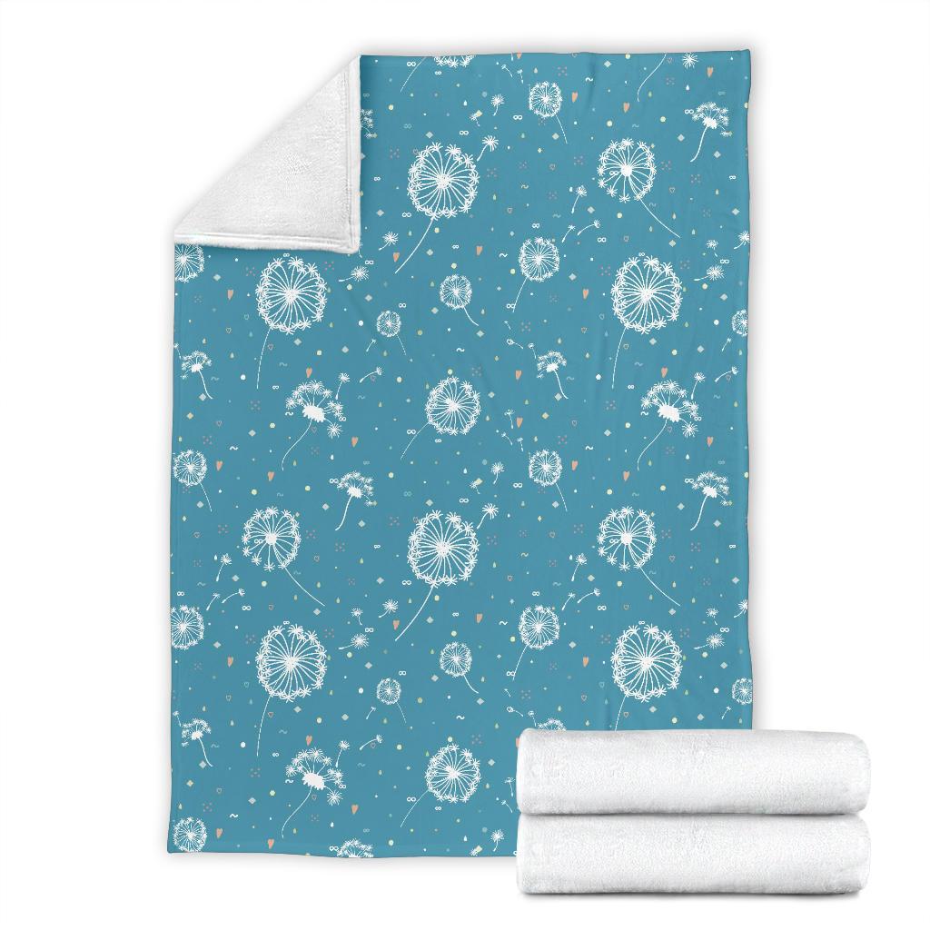 Dandelion Blue Pattern Print Blanket-grizzshop