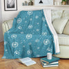 Dandelion Blue Pattern Print Blanket-grizzshop