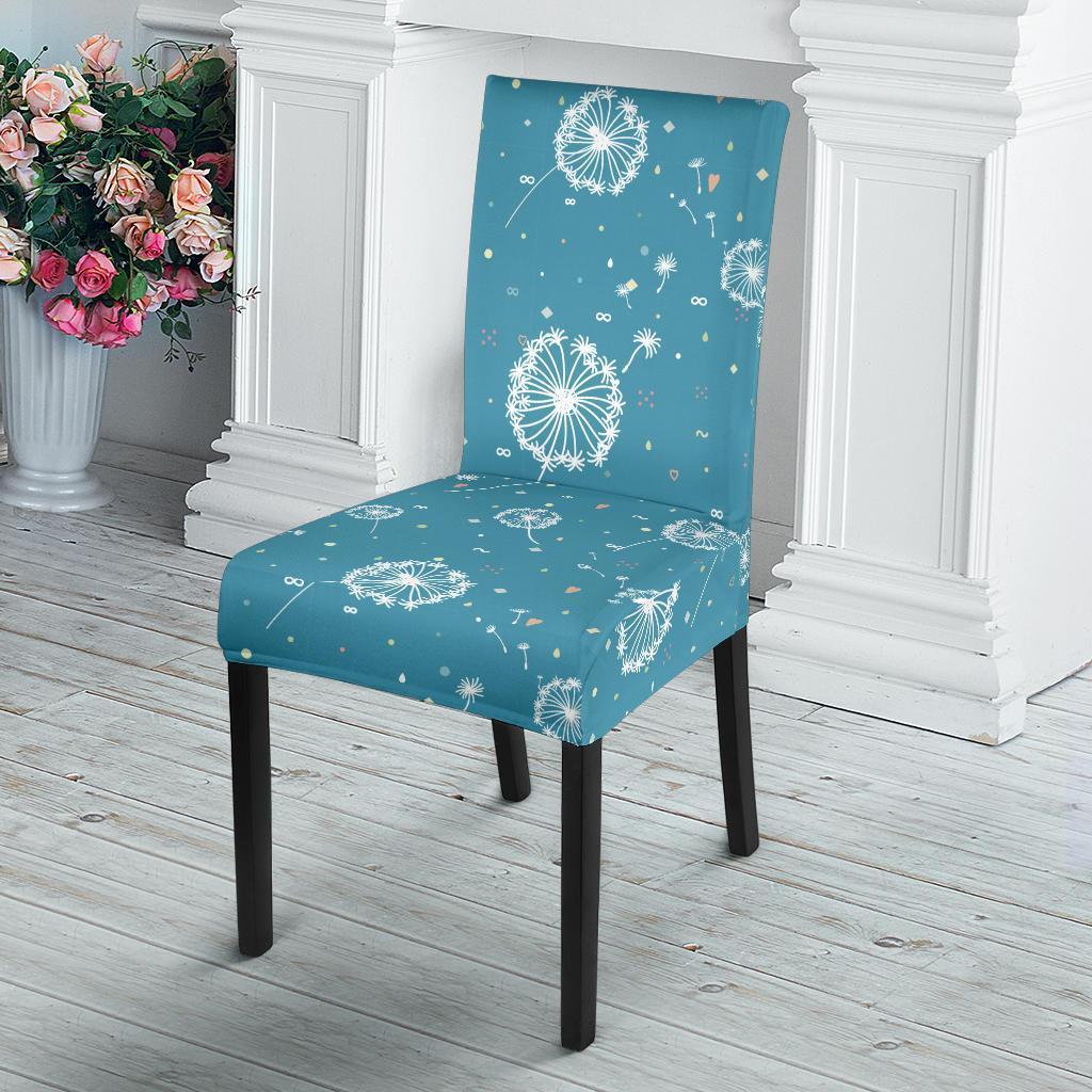 Dandelion Blue Pattern Print Chair Cover-grizzshop