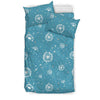 Dandelion Blue Pattern Print Duvet Cover Bedding Set-grizzshop