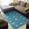 Dandelion Blue Pattern Print Floor Mat-grizzshop