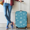 Dandelion Blue Pattern Print Luggage Cover Protector-grizzshop