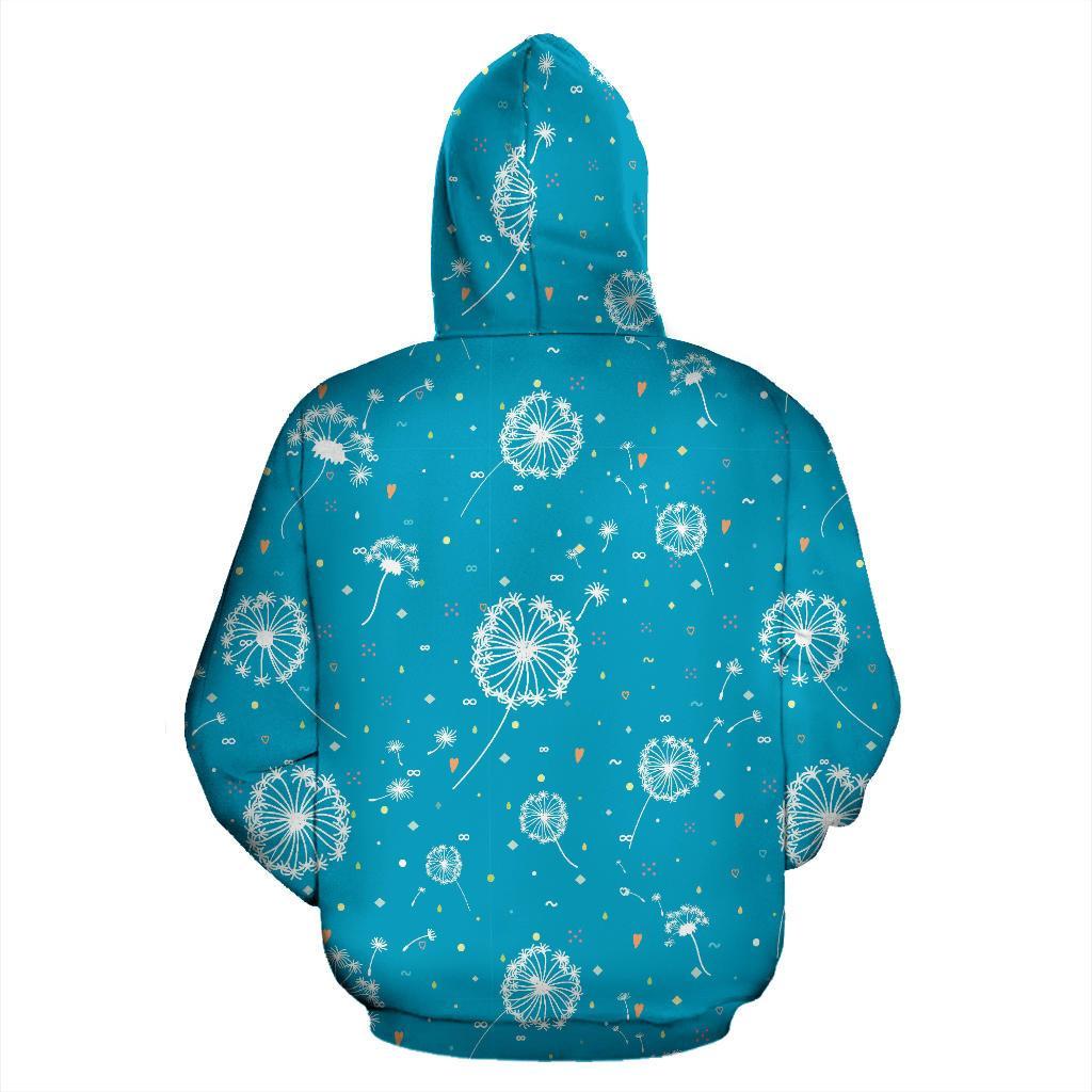 Dandelion Blue Pattern Print Men Women Pullover Hoodie-grizzshop