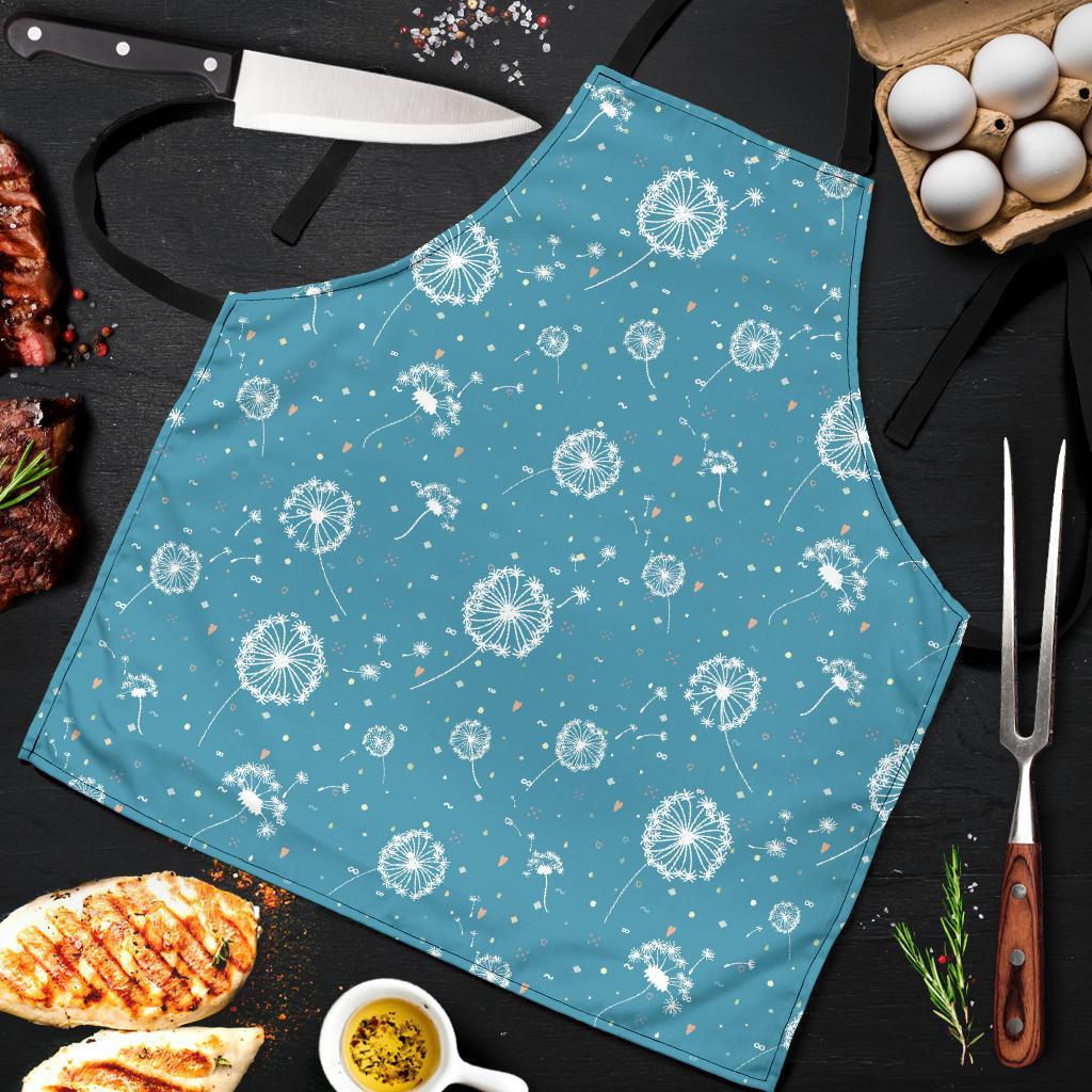 Dandelion Blue Pattern Print Men's Apron-grizzshop