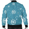 Dandelion Blue Pattern Print Men's Bomber Jacket-grizzshop