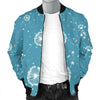 Dandelion Blue Pattern Print Men's Bomber Jacket-grizzshop