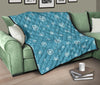 Dandelion Blue Pattern Print Quilt-grizzshop