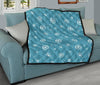 Dandelion Blue Pattern Print Quilt-grizzshop