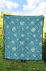 Dandelion Blue Pattern Print Quilt-grizzshop