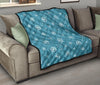 Dandelion Blue Pattern Print Quilt-grizzshop