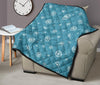 Dandelion Blue Pattern Print Quilt-grizzshop