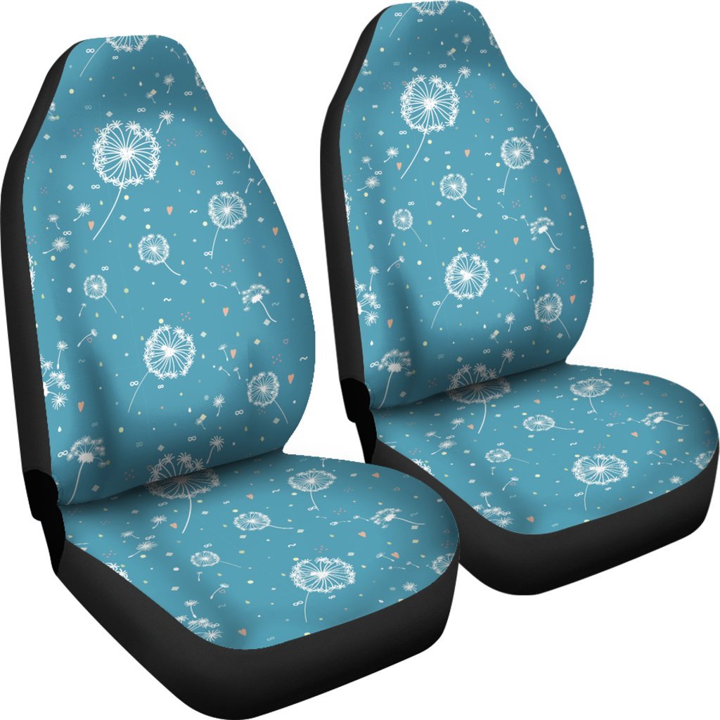 Dandelion Blue Pattern Print Universal Fit Car Seat Covers-grizzshop