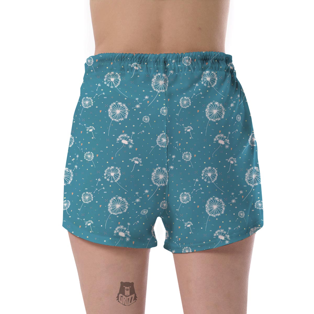 Dandelion Blue Pattern Print Women's Shorts-grizzshop