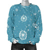 Dandelion Blue Pattern Print Women's Sweatshirt-grizzshop