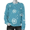 Dandelion Blue Pattern Print Women's Sweatshirt-grizzshop