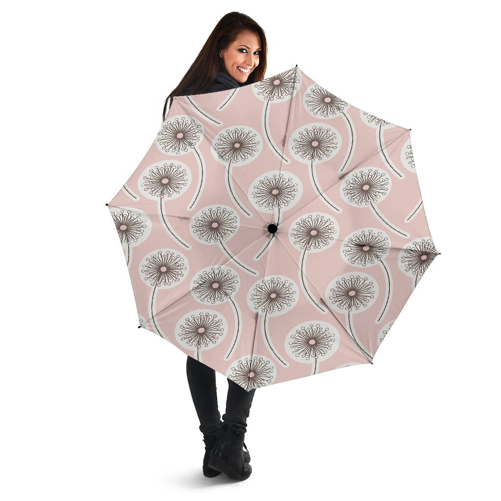 Dandelion Pattern Print Automatic Foldable Umbrella-grizzshop