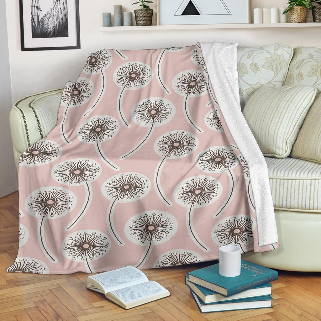 Dandelion Pattern Print Blanket-grizzshop