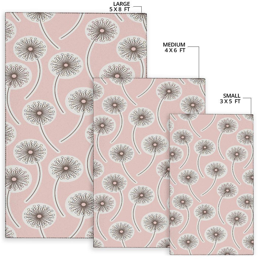 Dandelion Pattern Print Floor Mat-grizzshop