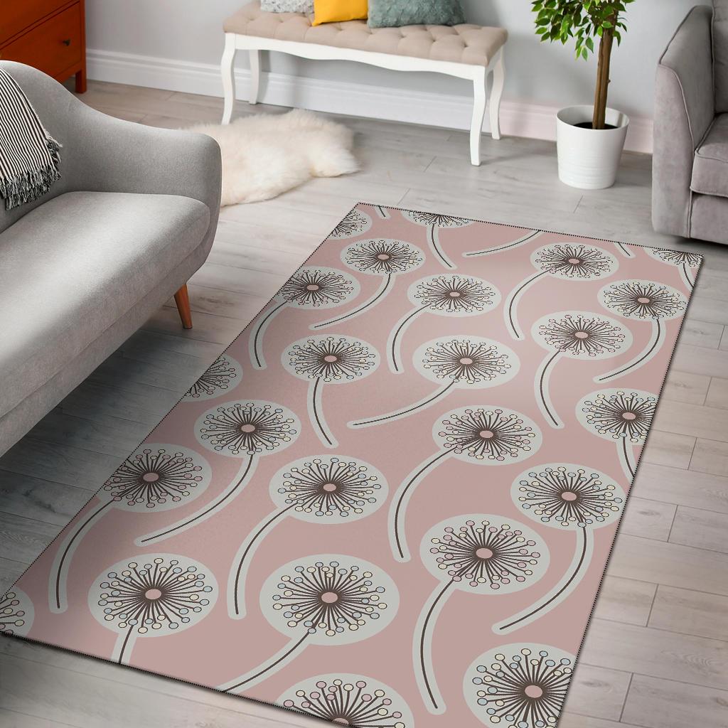 Dandelion Pattern Print Floor Mat-grizzshop