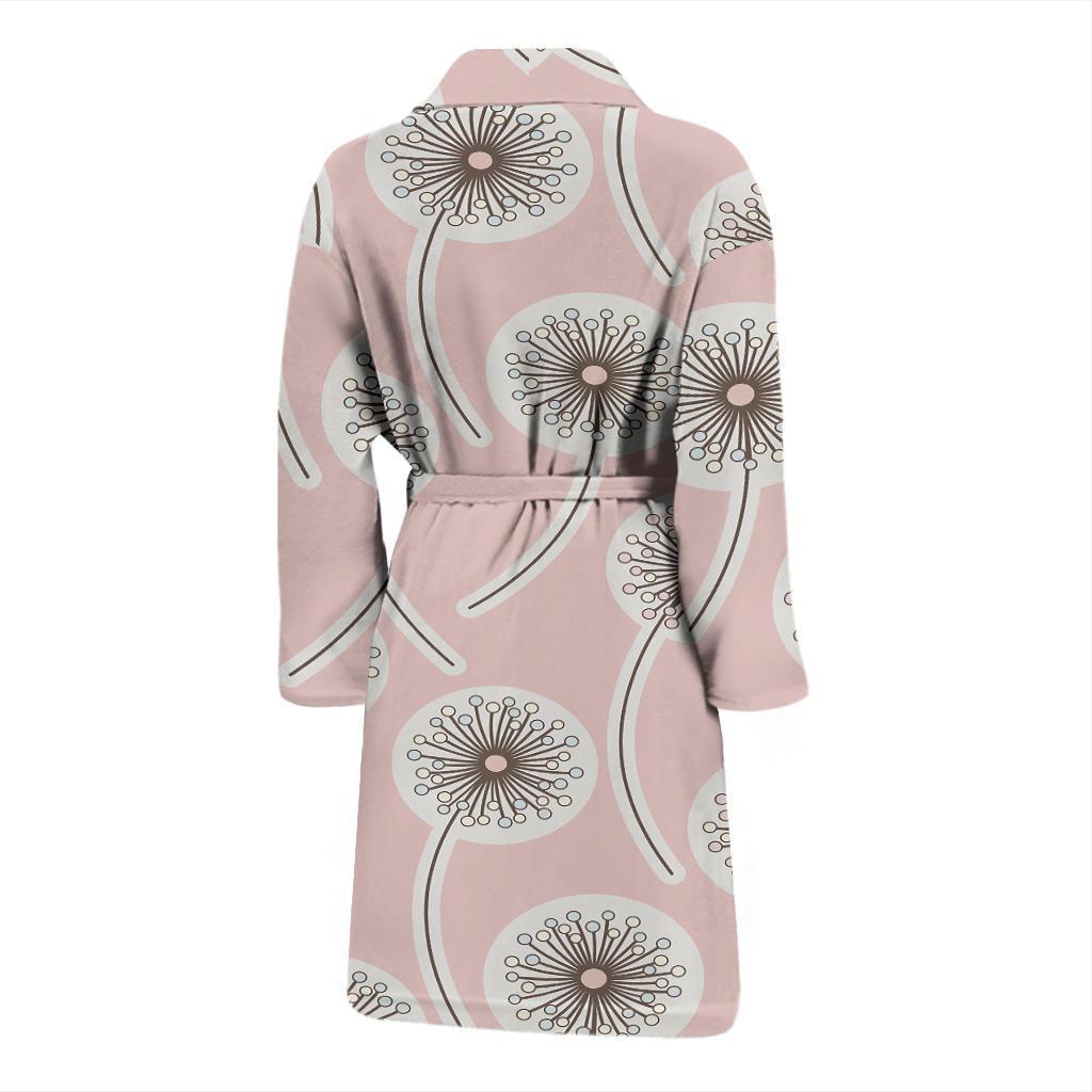 Dandelion Pattern Print Men Long Robe-grizzshop