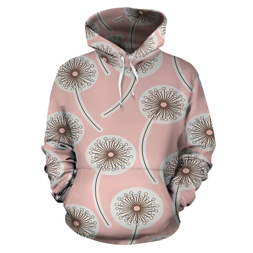 Dandelion Pattern Print Men Women Pullover Hoodie-grizzshop