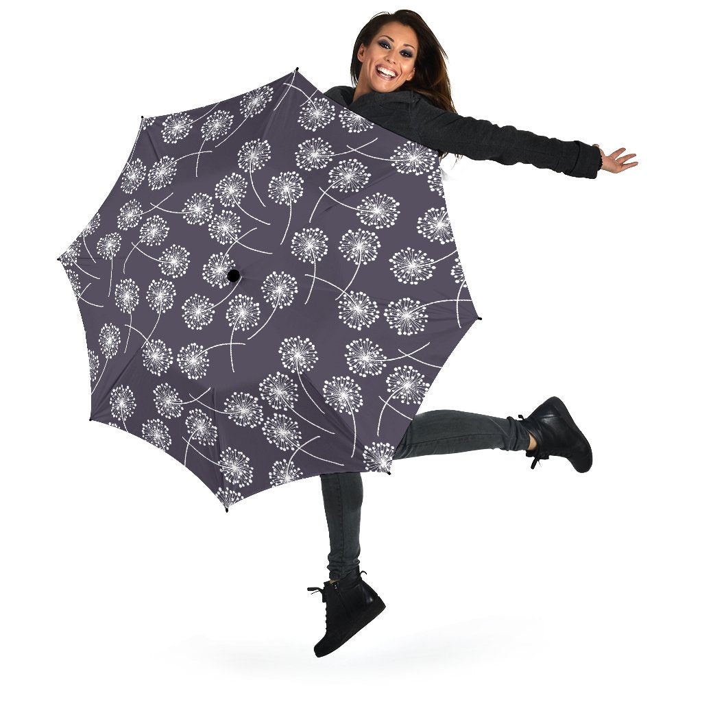 Dandelion Print Pattern Automatic Foldable Umbrella-grizzshop